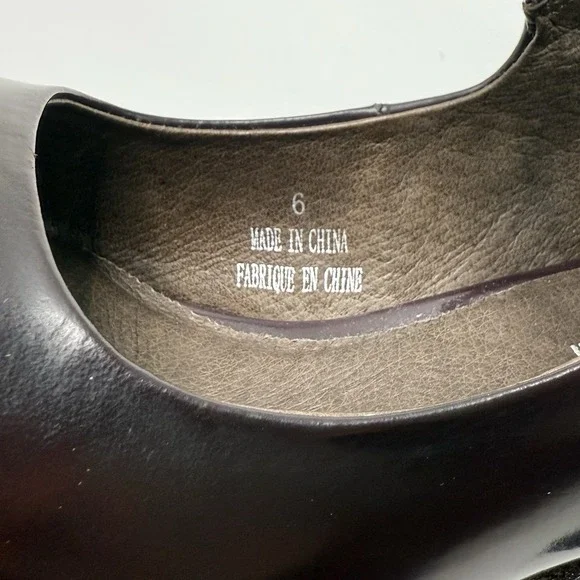 Jeffrey Campbell Mary Jane Heels Leather Mahogany Size 6 Pumps Buckle Strap - Picture 9 of 12